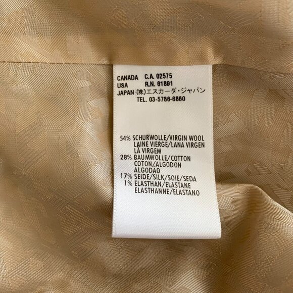 Escada Silk Wool Cotton Blend Two Button Structured Blazer - Picture 10 of 15